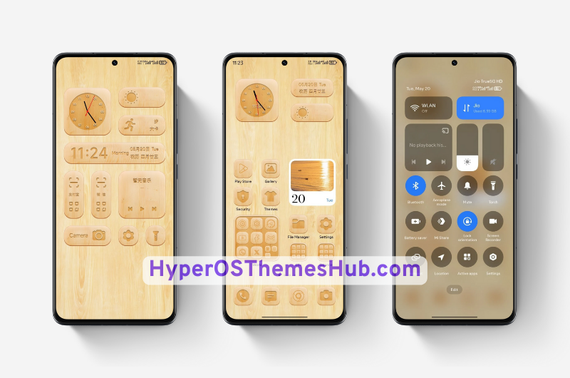 Wood Language HyperOS Theme