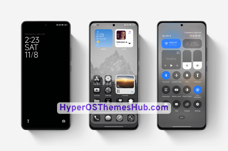Black Flower HyperOS Theme