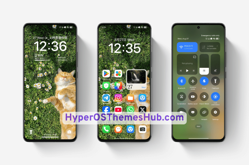 Orange Cat has No Worries HyperOS Theme