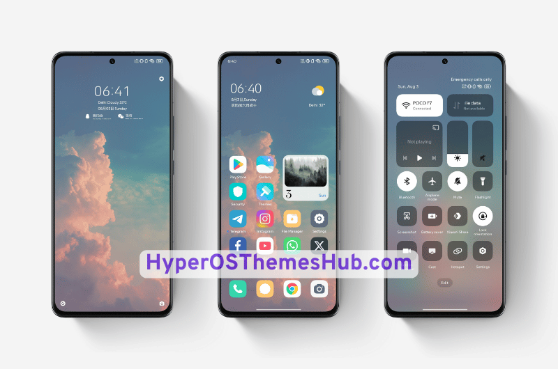 Above Flying Clouds HyperOS Theme