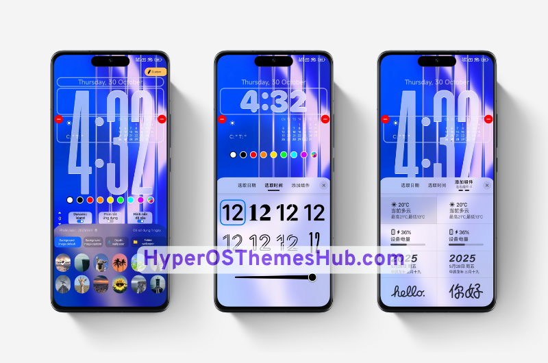 HyperOSThemesHub.com 45 Lemon Bluery HyperOS Theme