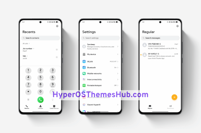 HyperOSThemesHub.com 83 1 AP26 Dark Night Transparent HyperOS Theme