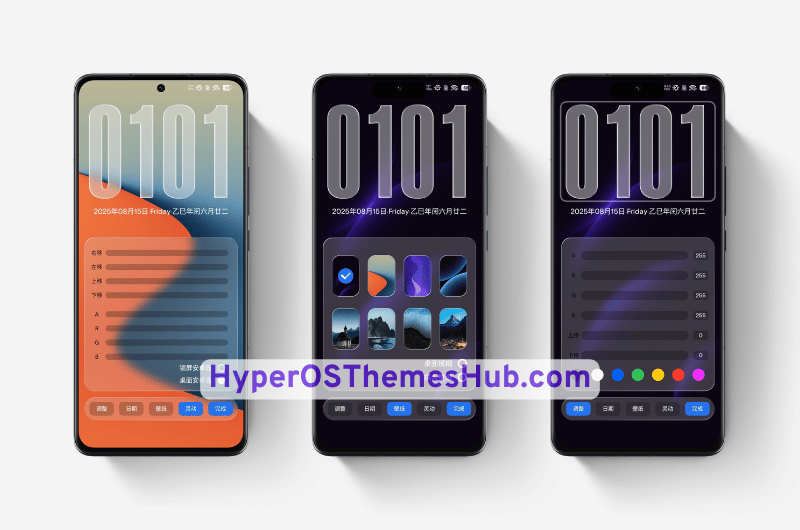 HyperOSThemesHub.com 84 1 AP26 Dark Night Transparent HyperOS Theme
