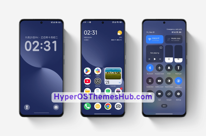 Hydrogen Blue HyperOS Theme