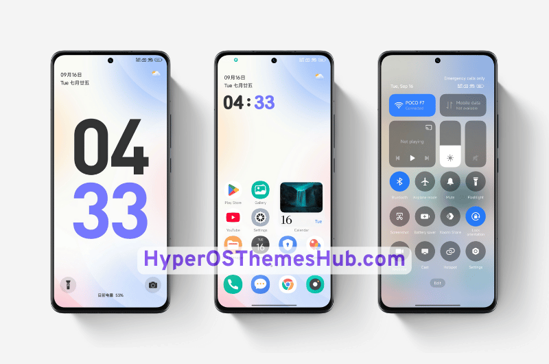 Native White HyperOS Theme