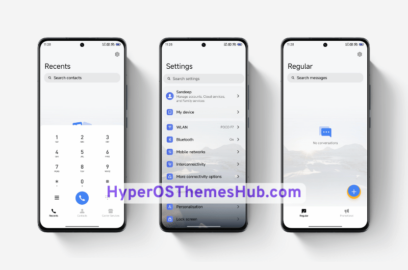 HyperOSThemesHub.com 21 2 Morning Snow HyperOS Theme