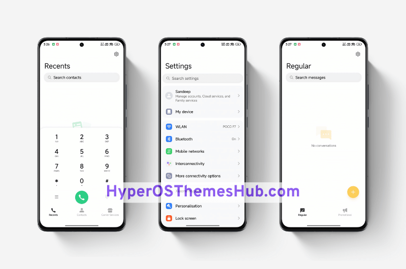 Minimalist Light and Shadow HyperOS Theme for Xioami, Redmi, & POCO 3 HyperOSThemesHub.com 22 Minimalist Light and Shadow HyperOS Theme