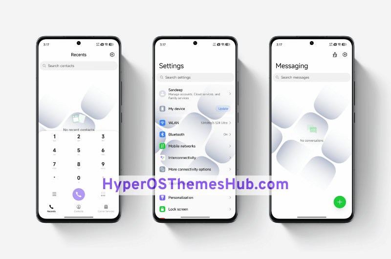 HyperOSThemesHub.com 59 1 Simple Gradient Purple HyperOS Theme