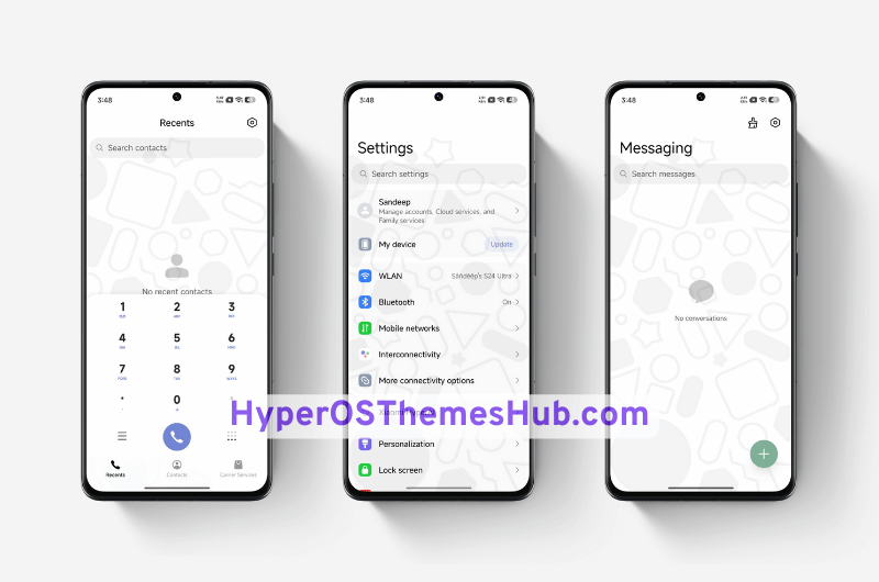 HyperOSThemesHub.com 76 Simple Black Geometry HyperOS Theme