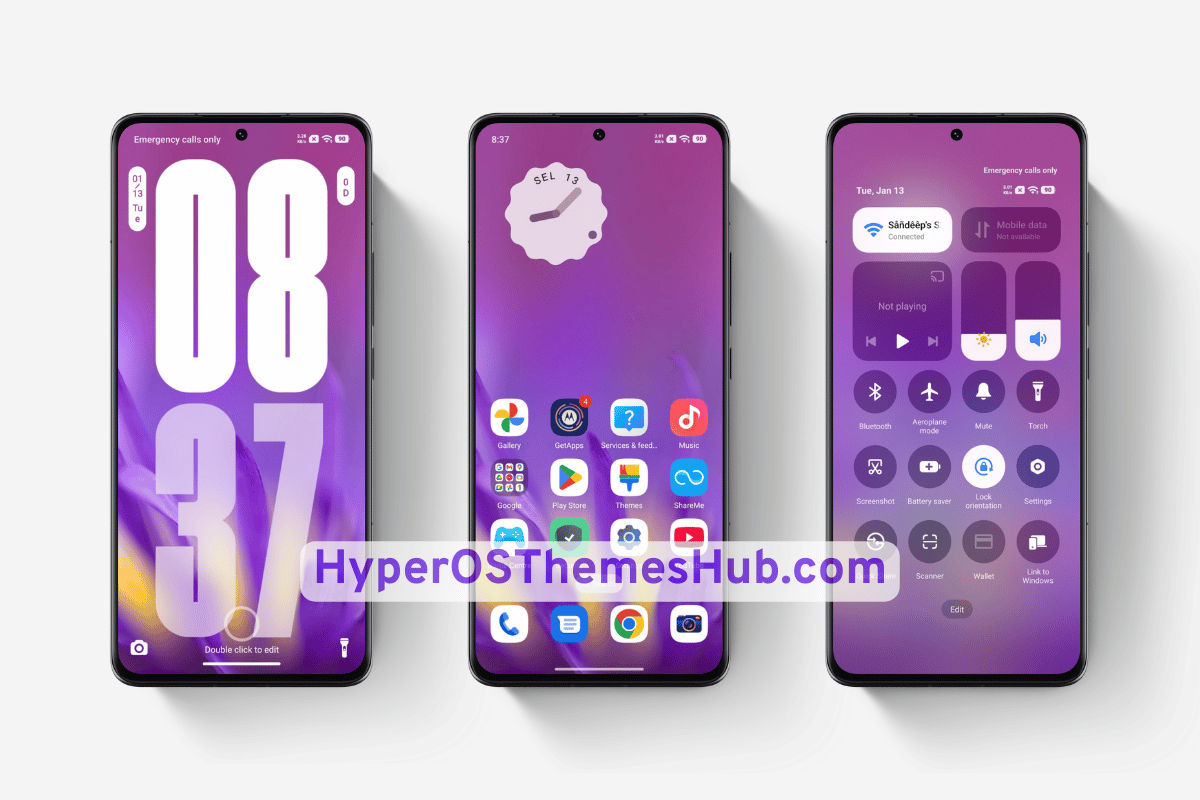 Purple-Flames HyperOS Theme for Xiaomi, REDMI, & POCO 2 HyperOSThemesHub.com 12 Purple-Flames HyperOS Theme