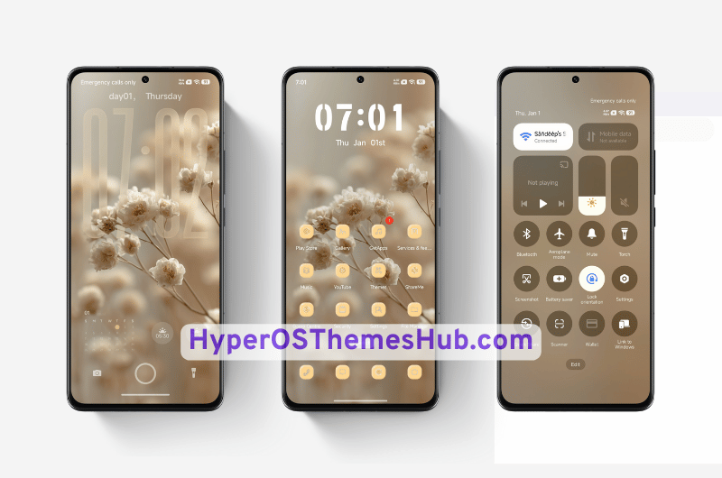 Glass Flower HyperOS Theme