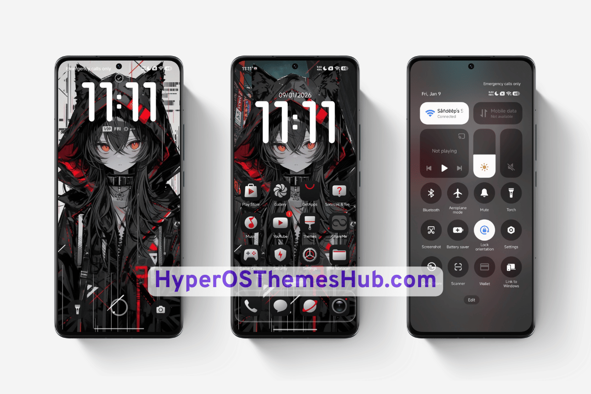 pacar merah hitam HyperOS Theme