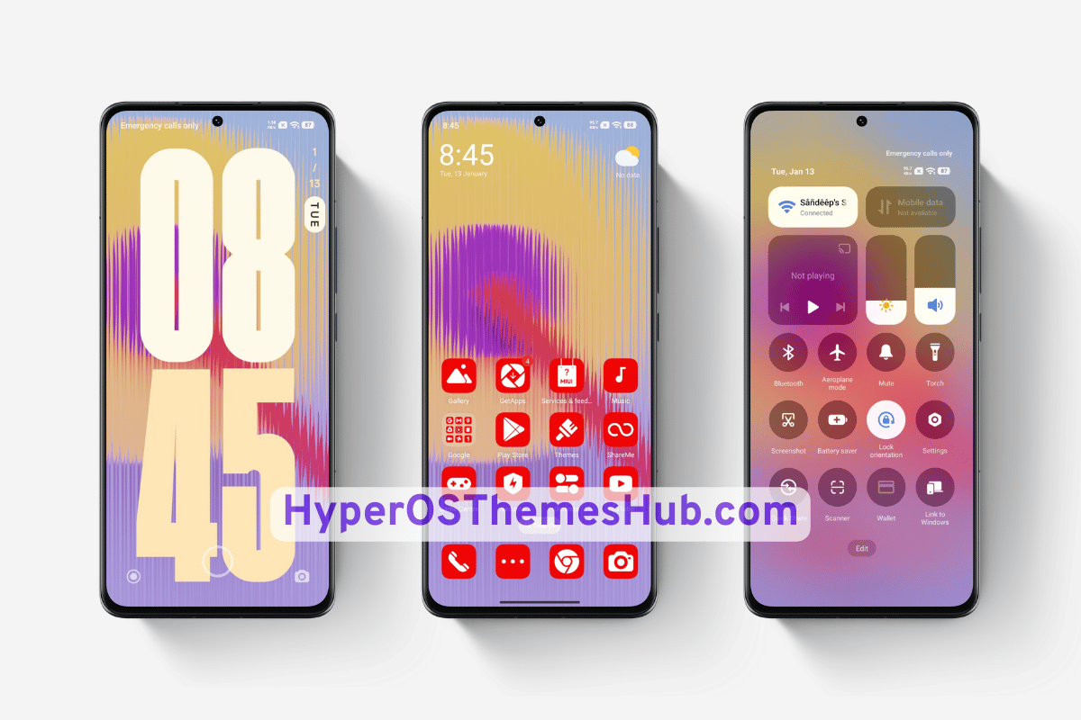 Flat Red HyperOS Theme for Xiaomi, REDMI, & POCO 2 HyperOSThemesHub.com 23 Flat Red HyperOS Theme