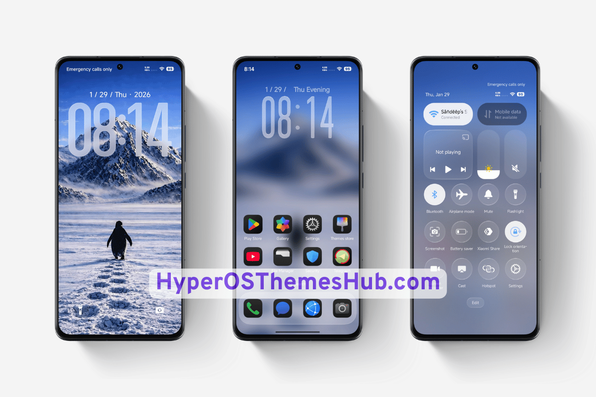 Lone Penguin HyperOS Theme