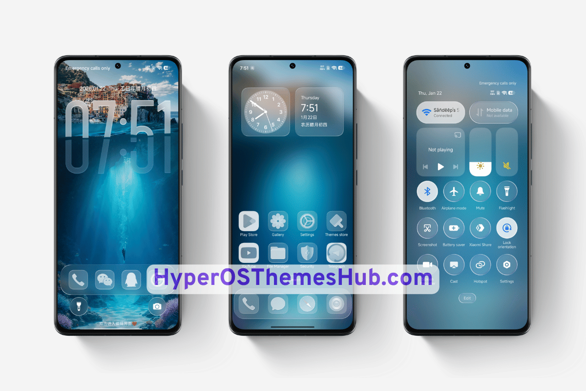 AP26 Underwater Depth of Field HyperOS Theme