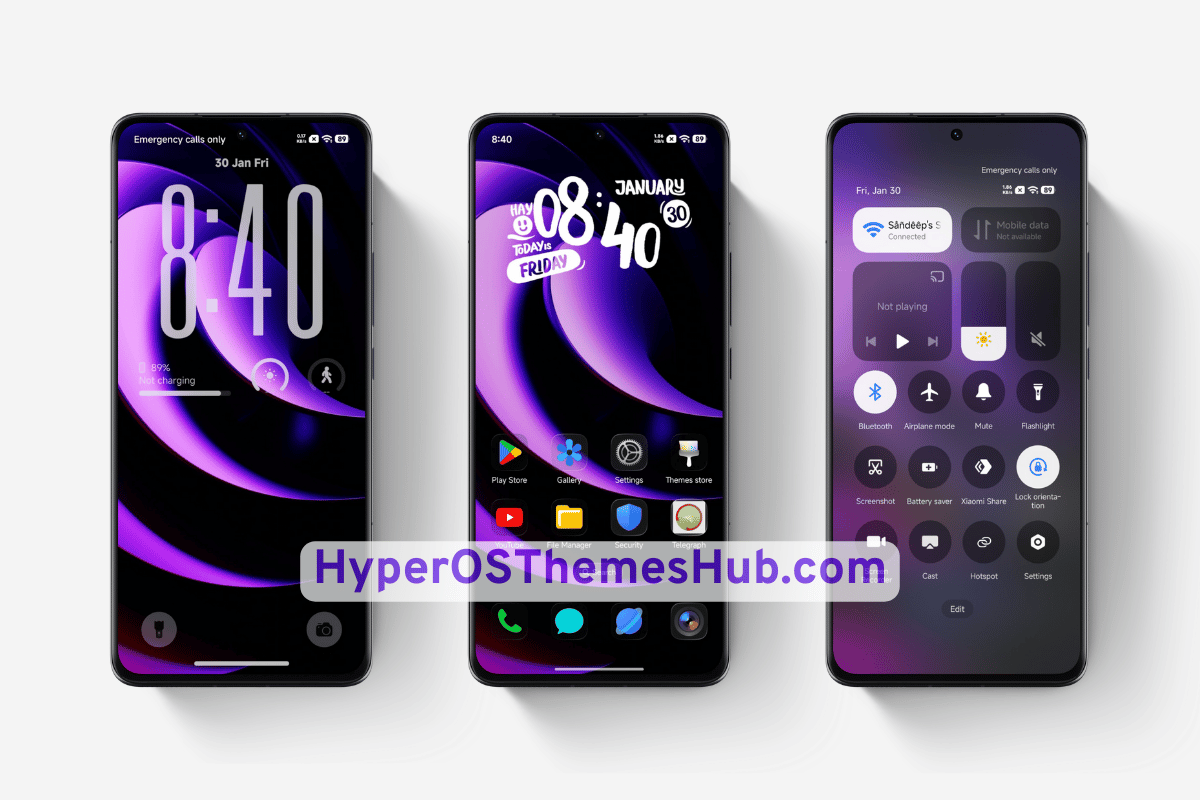 Small Glass HyperOS Theme