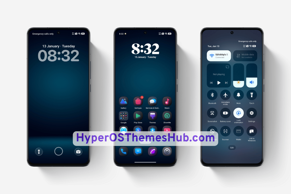 Dark kite V HyperOS Theme
