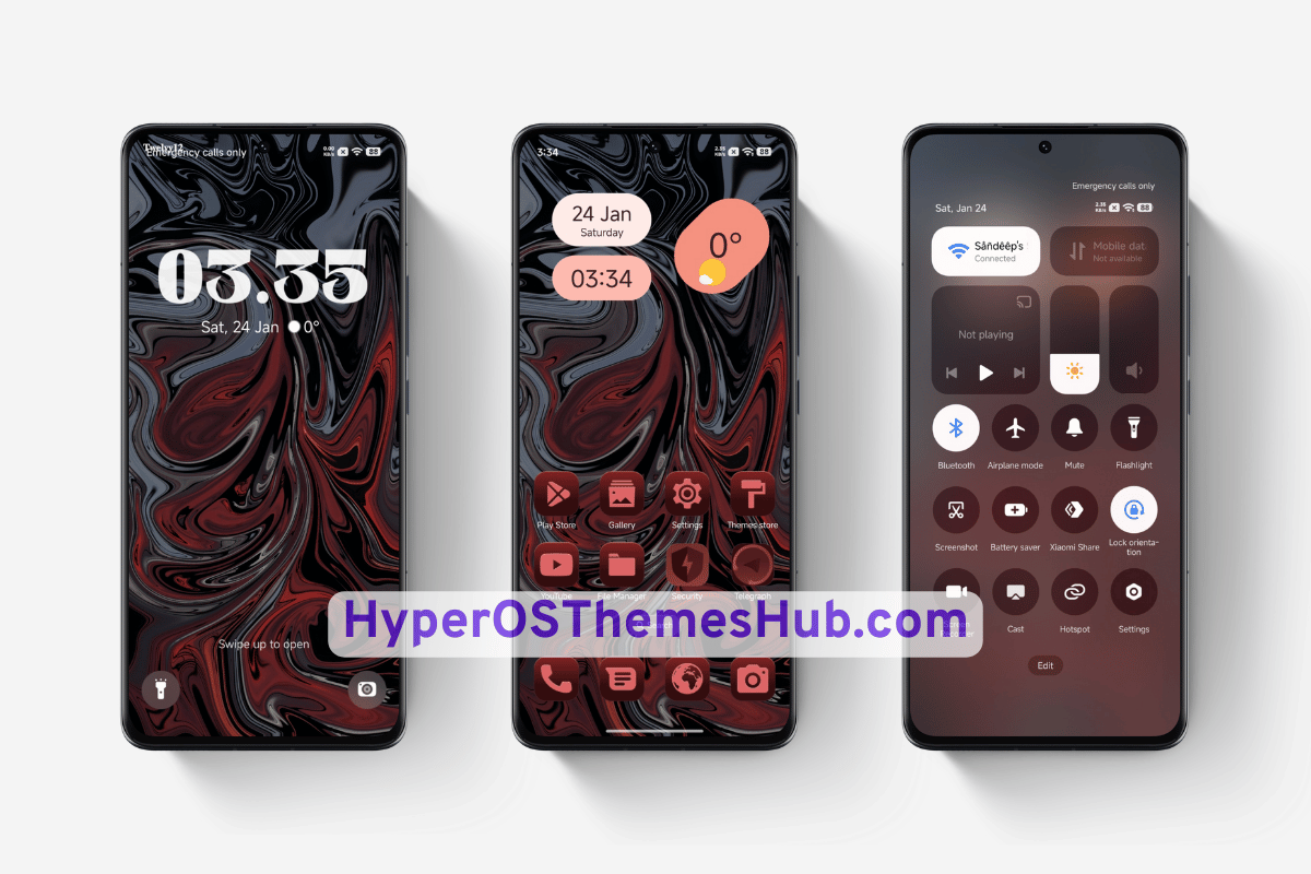Pure Red HyperOS Theme