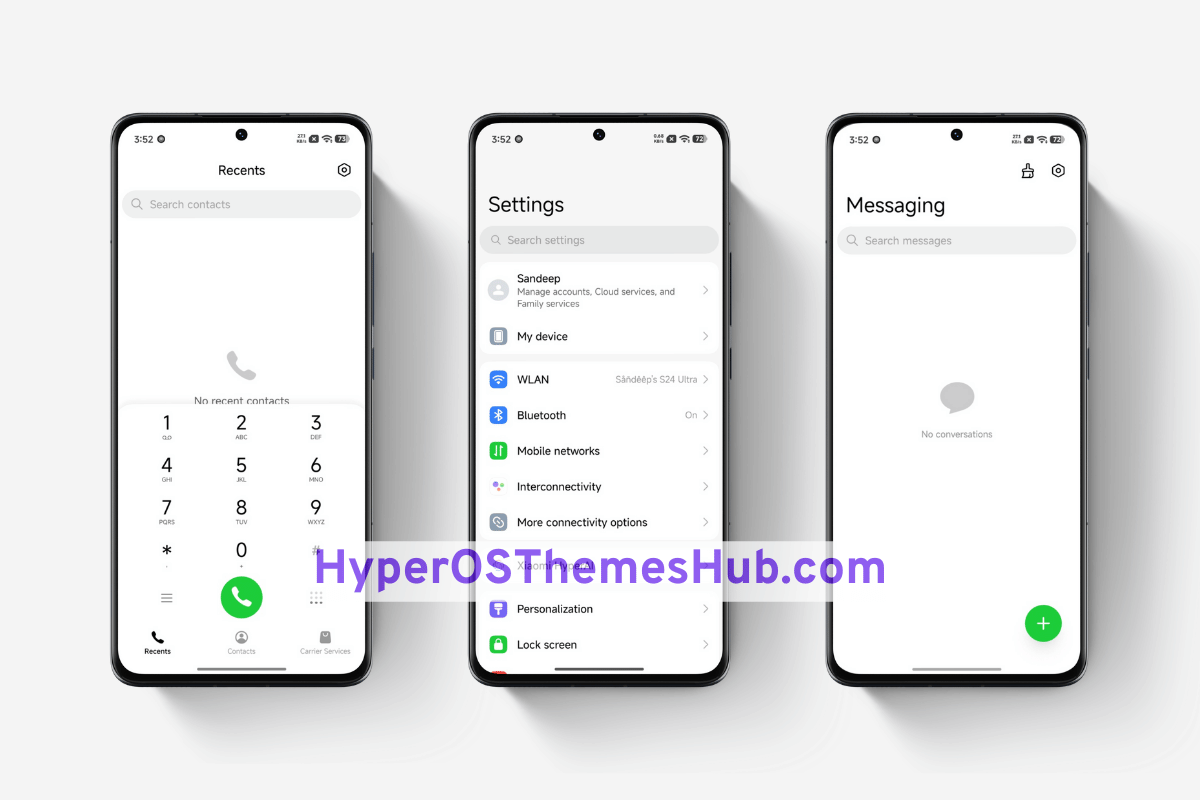HyperOSThemesHub.com 15 Putih Hitam HyperOS Theme