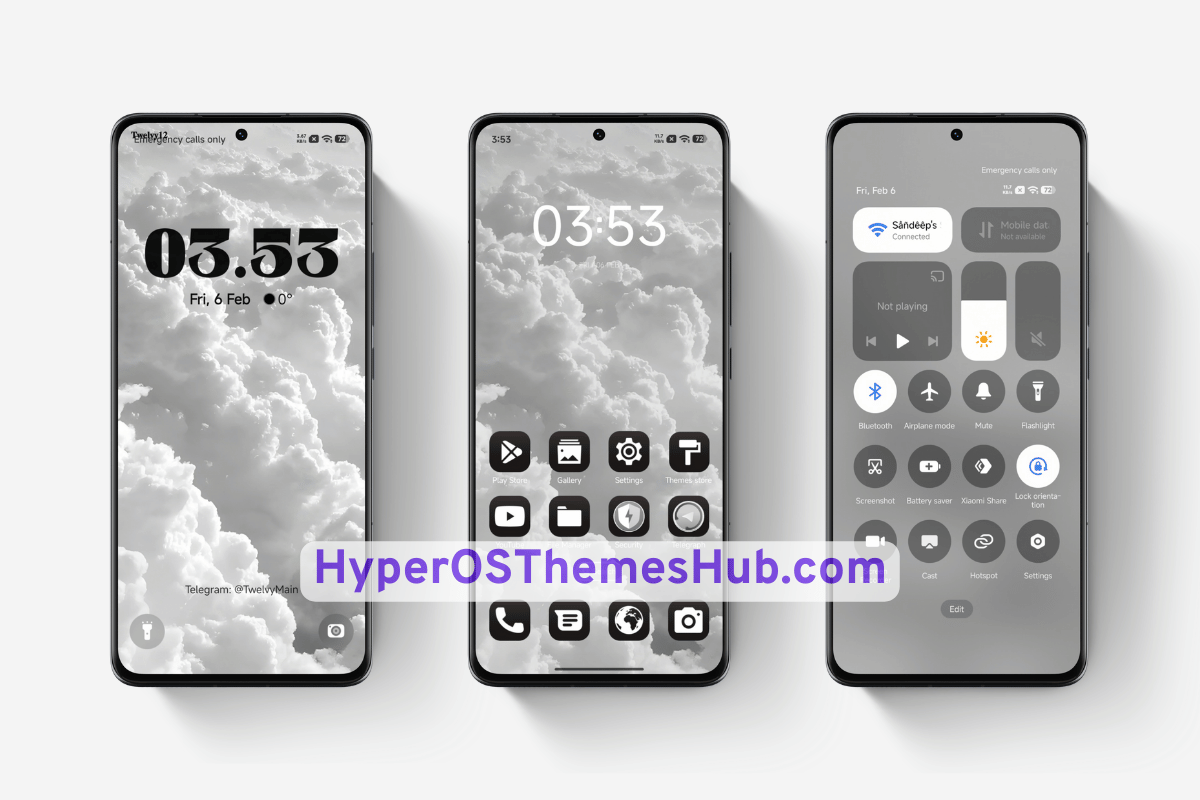 White Clouds HyperOS Theme