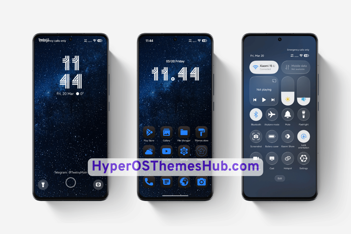 Blue Nocturne HyperOS Theme