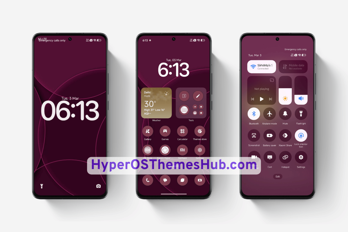 Putih Merah 1.2 HyperOS Theme