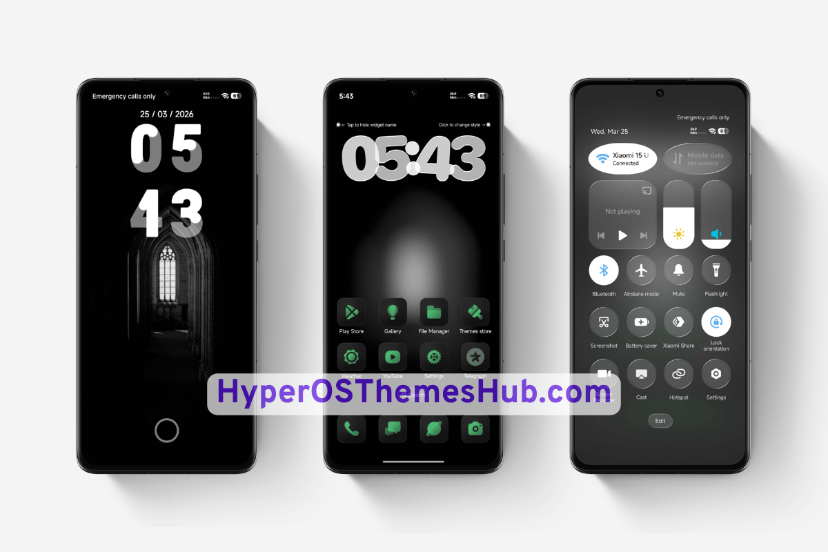 OX EMG HyperOS Theme for Xiaomi, REDMI, & POCO 1 OX EMG HyperOS Theme