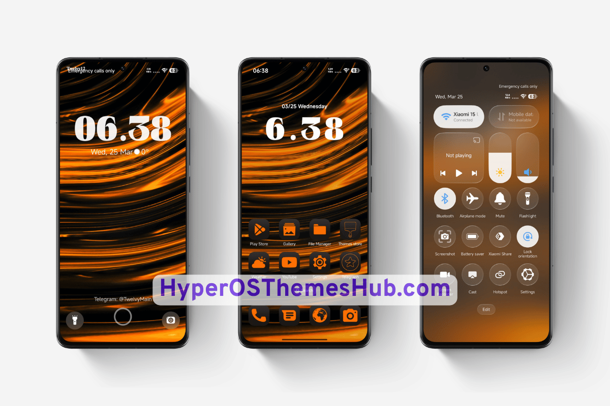 Orange Fluid HyperOS Theme
