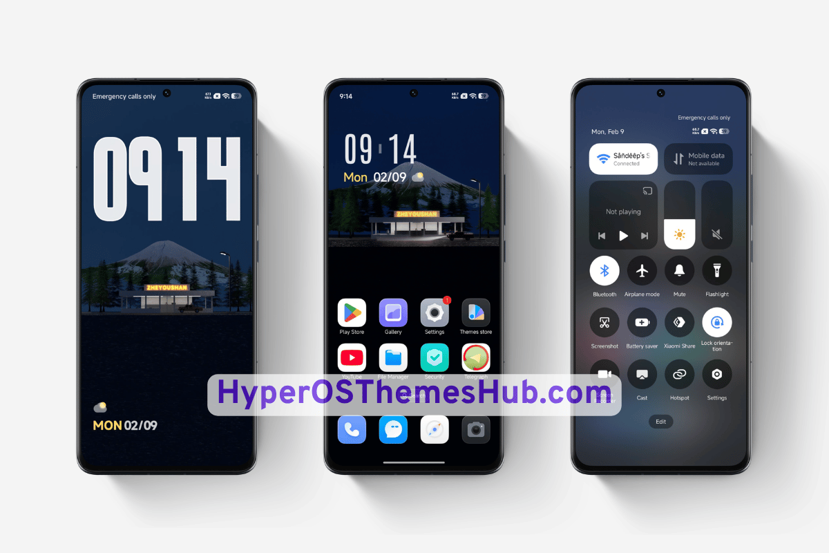 Mountains Here HyperOS Theme