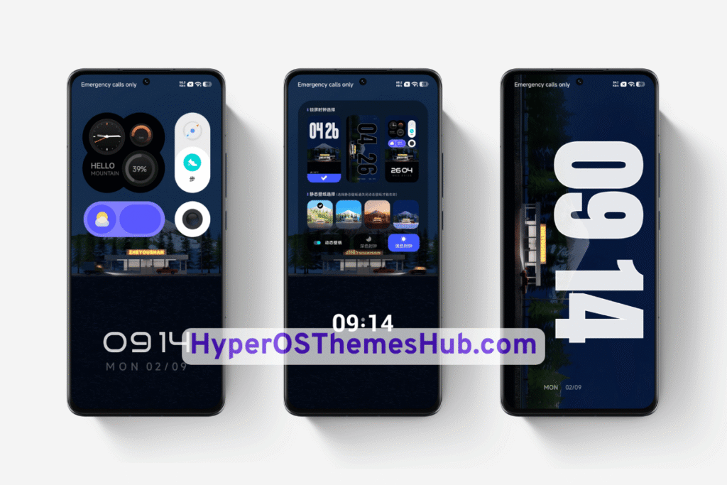 Mountains Here HyperOS Theme for Xiaomi, REDMI, & POCO 3 HyperOSThemesHub.com 60 Mountains Here HyperOS Theme