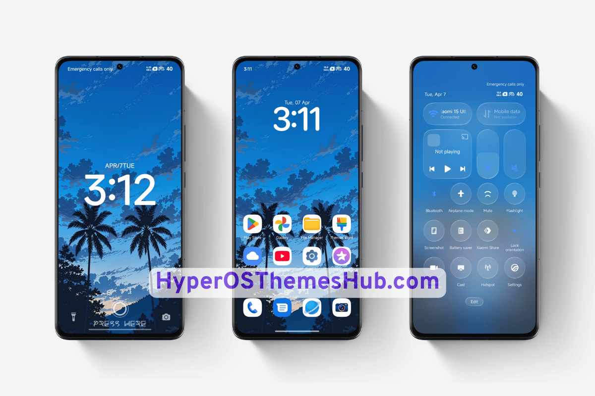Putih Biru 3.0.3 HyperOS Theme