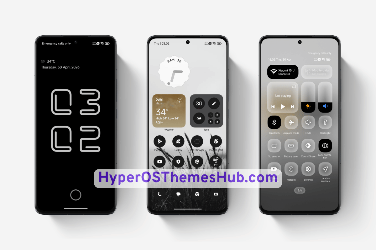 HyperOSThemesHub.com 15 3 Black-3 HyperOS Theme