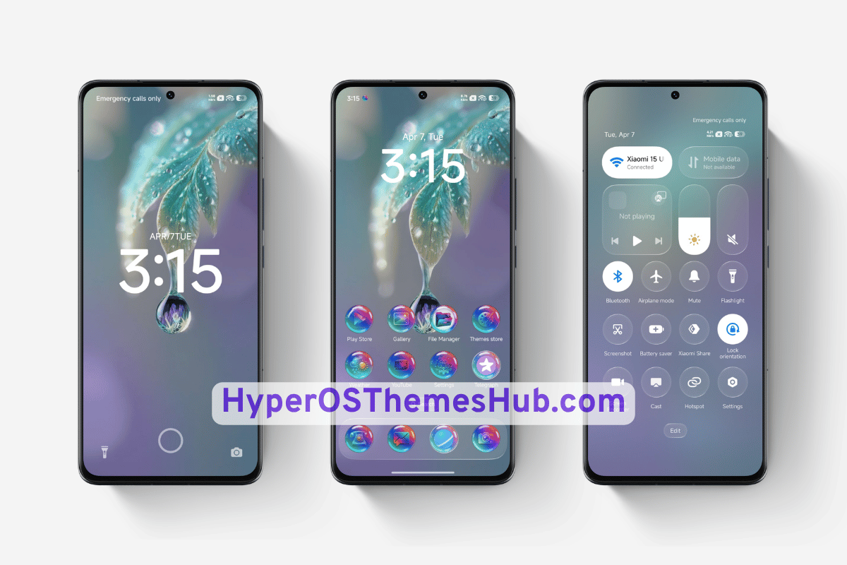 Glossy ShapeL HyperOS Theme for Xiaomi, REDMI, & POCO 1 Glossy ShapeL HyperOS Theme