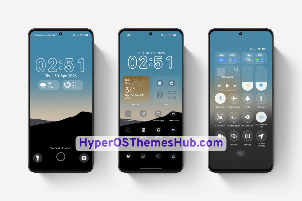 HyperOSThemesHub.com 2 3 Next-3 HyperOS Theme