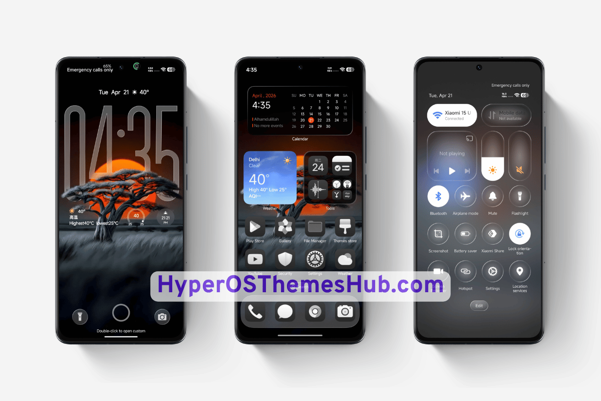 HyperOSThemesHub.com 21 2 Dark HOS3 HyperOS Theme