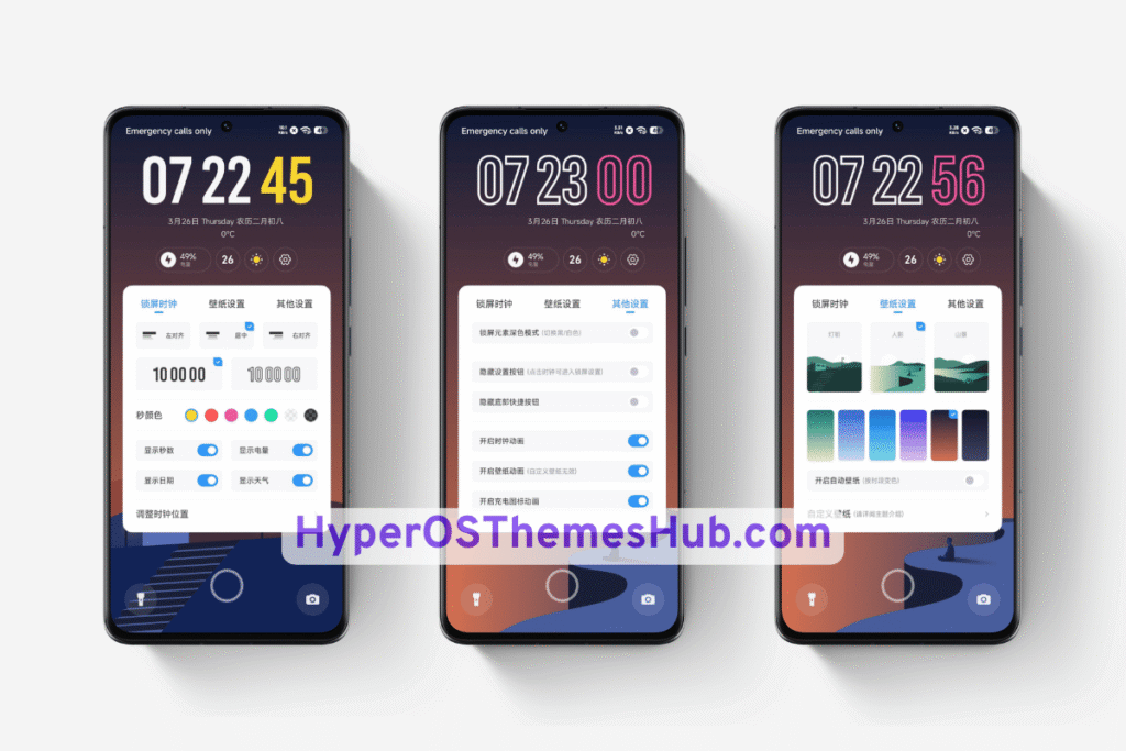 Timing HyperOS Theme for Xiaomi, REDMI, & POCO 3 HyperOSThemesHub.com 26 Timing HyperOS Theme