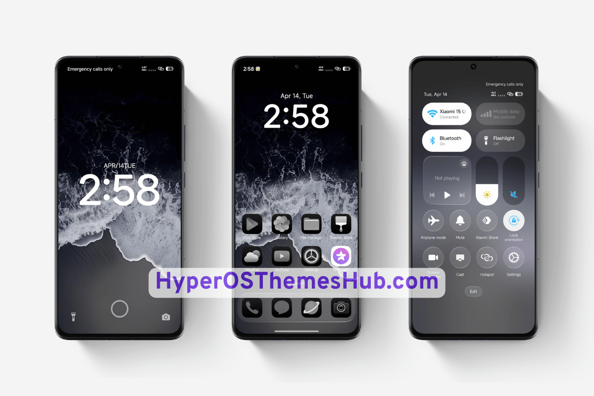 DarkB HyperOS Theme for Xiaomi, REDMI, & POCO 1 HyperOSThemesHub.com 60 DarkB HyperOS Theme