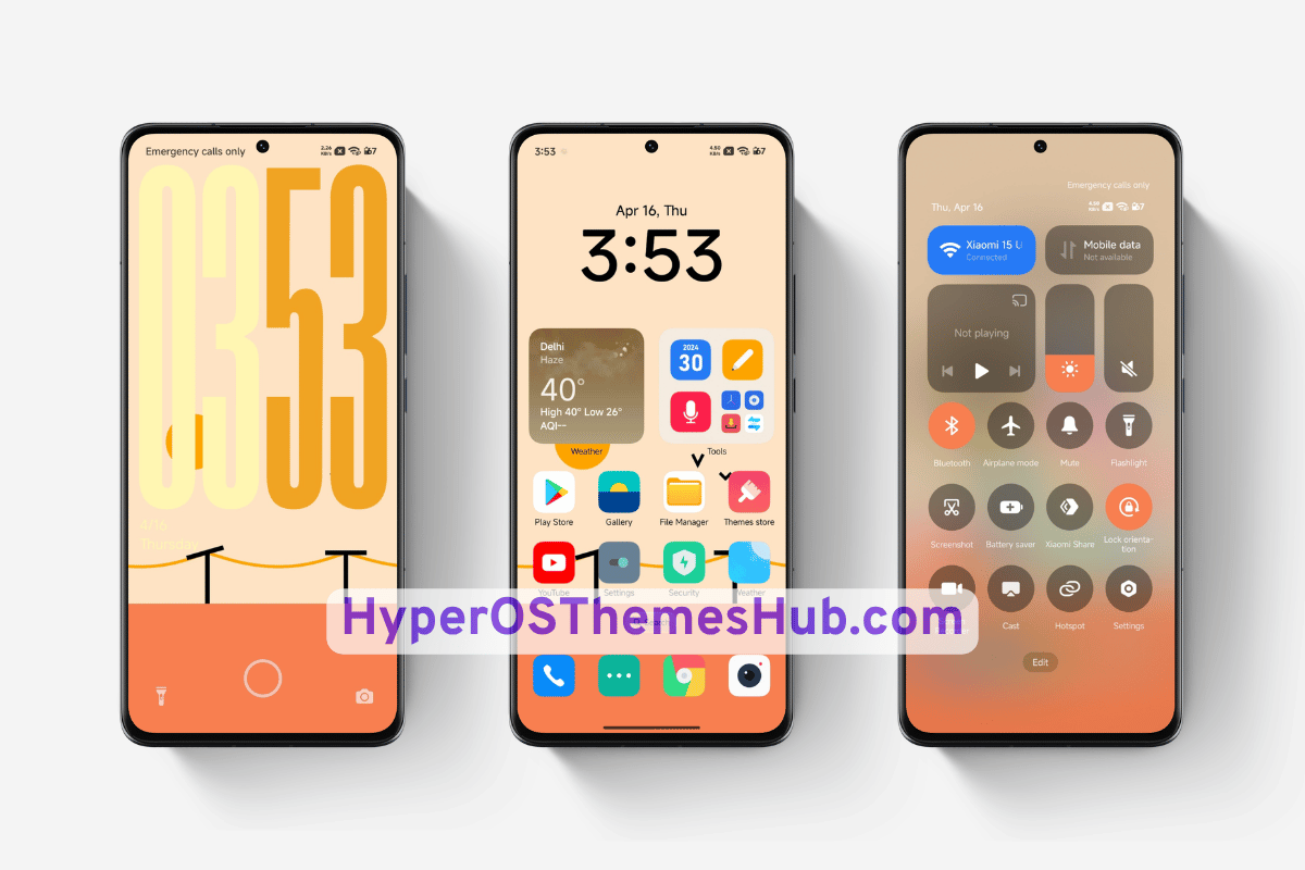 Flat Square HyperOS Theme