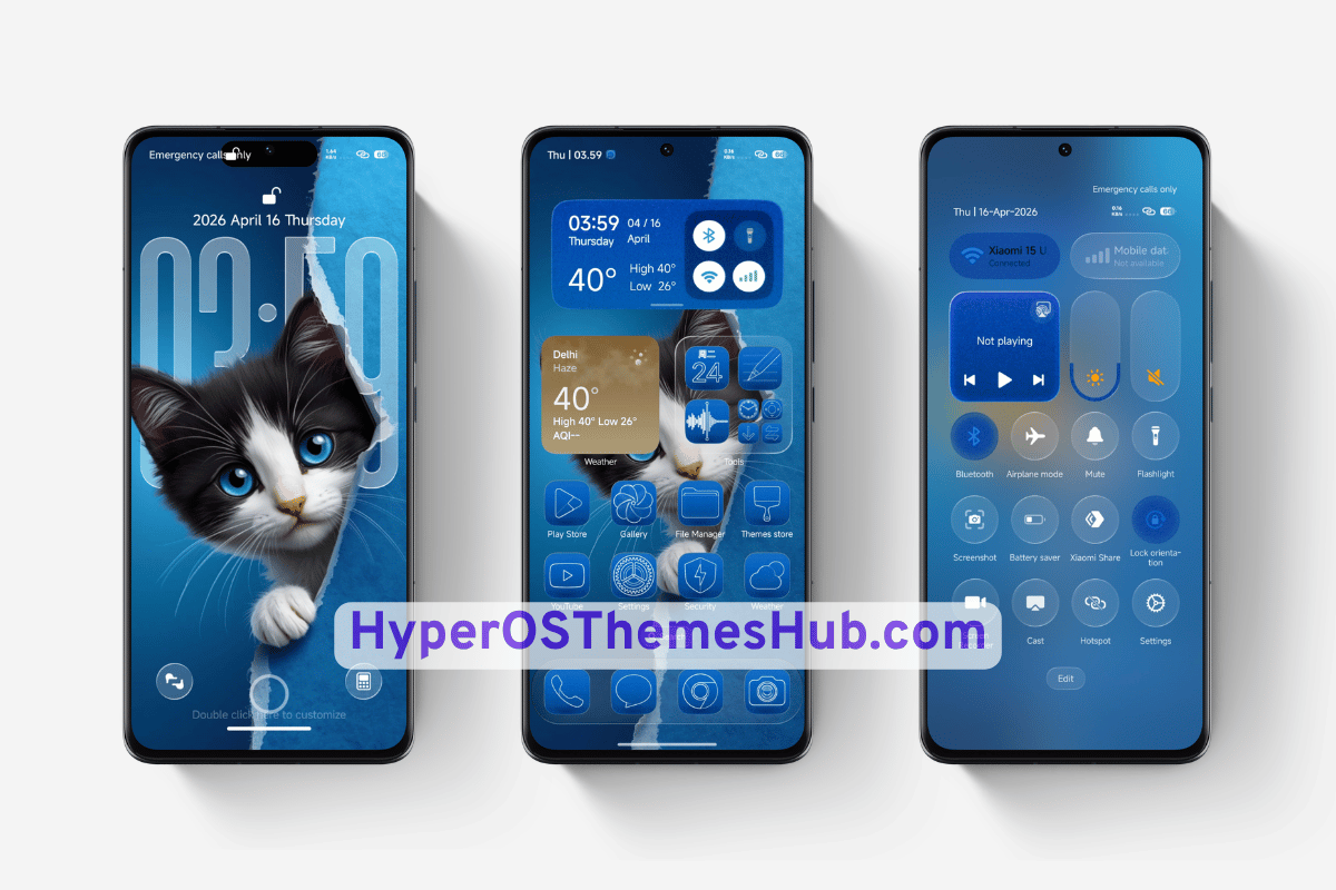 Blue HOS3 HyperOS Theme