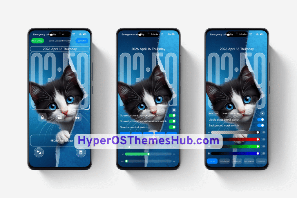 Blue HOS3 HyperOS Theme for Xiaomi, REDMI, & POCO 3 HyperOSThemesHub.com 85 Blue HOS3 HyperOS Theme