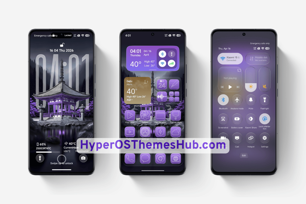 Violet HOS3 HyperOS Theme