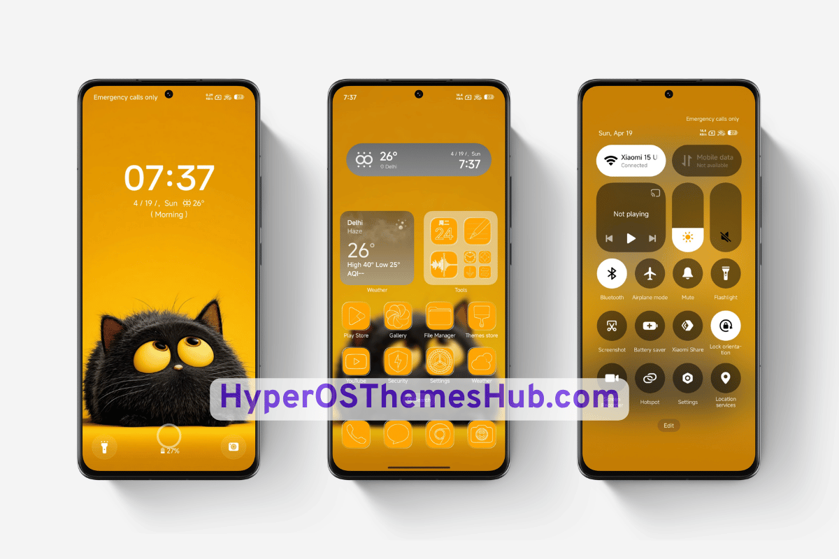 AJ One_Color HyperOS Theme for Xiaomi, REDMI, & POCO 1 HyperOSThemesHub.com 9 2 AJ One_Color HyperOS Theme