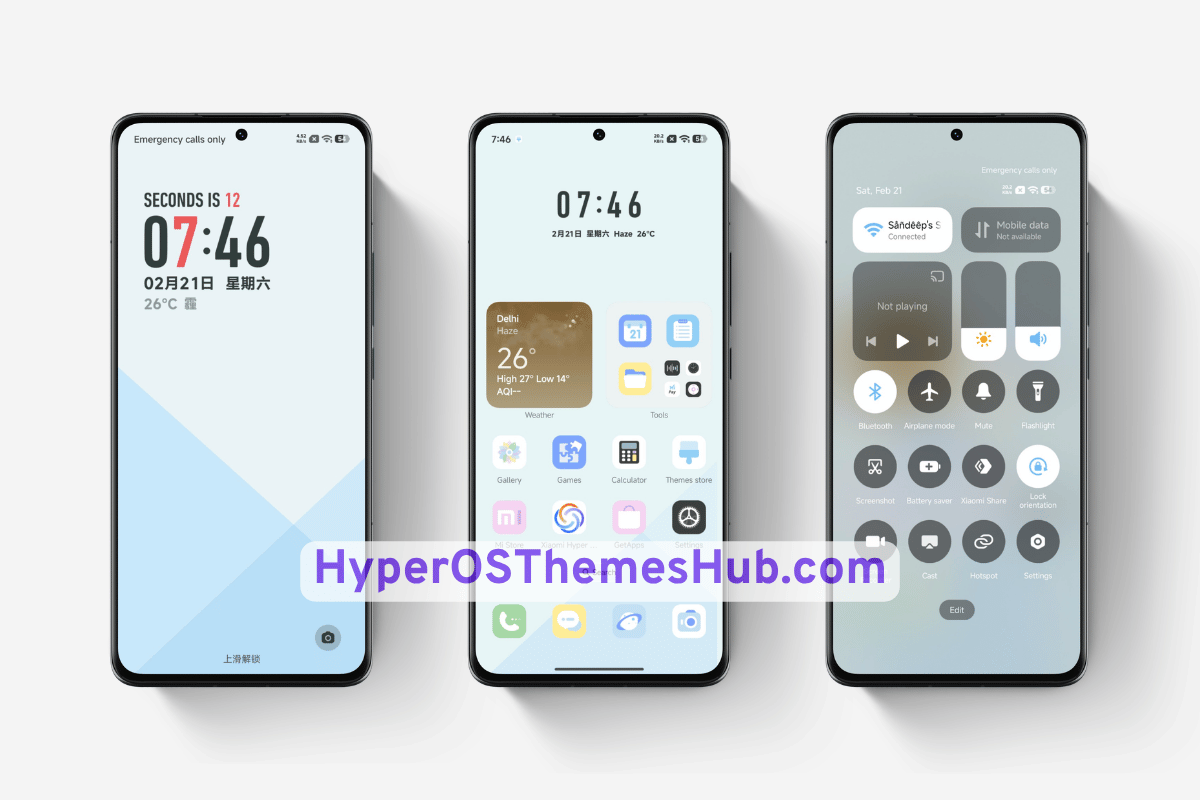 Simple Geometry HyperOS Theme