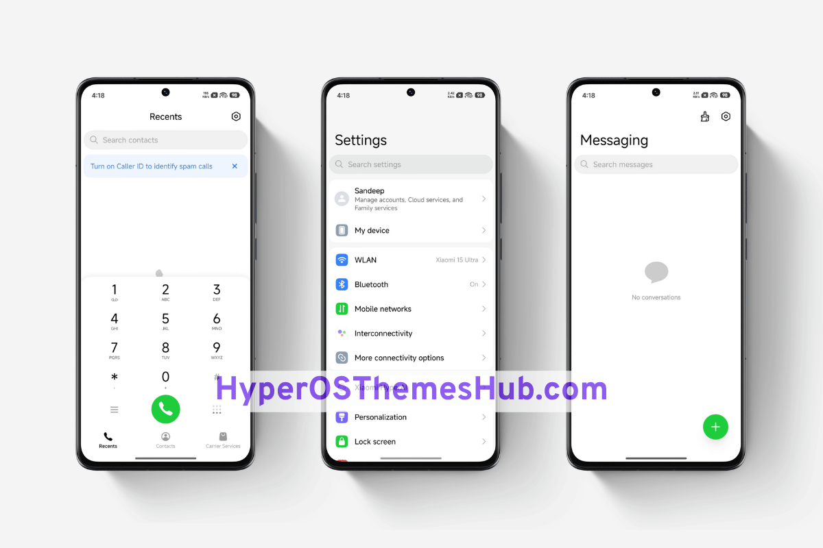 Blue Lagoon HyperOS Theme for Xiaomi, REDMI, & POCO 3 HyperOSThemesHub.com 8 1 Blue Lagoon HyperOS Theme