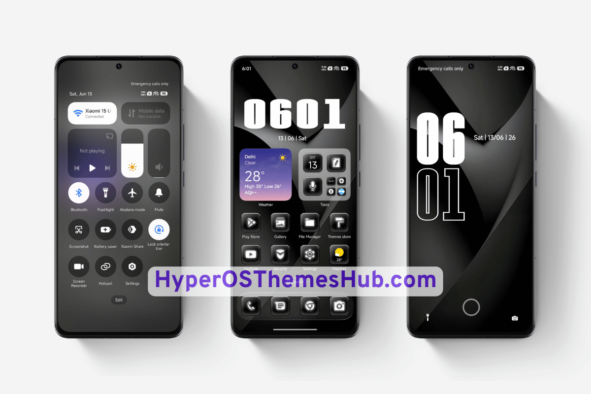HyperOSThemesHub.com 16 DoraBlack HyperOS Theme