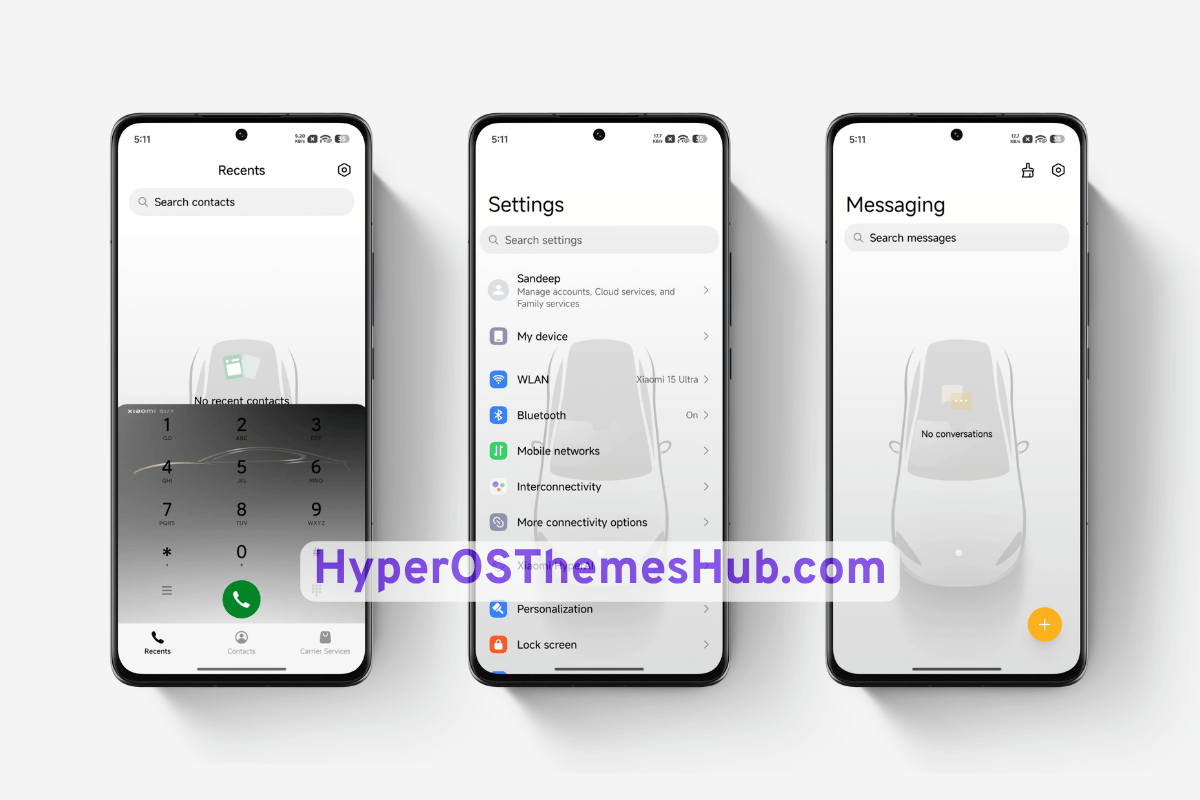 Xiaomi SU7 HyperOS Theme for Xiaomi, REDMI, & POCO 3 HyperOSThemesHub.com 53 Xiaomi SU7 HyperOS Theme