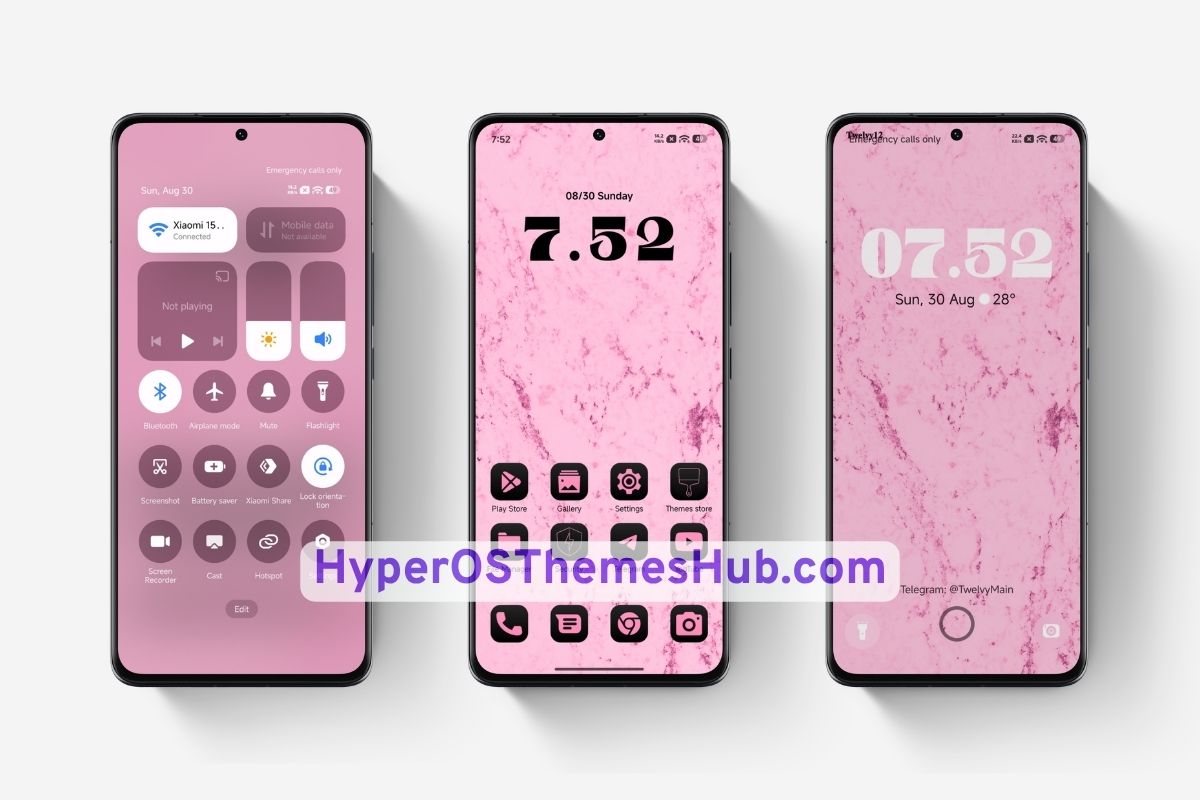 HyperOSThemesHub.com 13 Pink IceCream HyperOS Theme