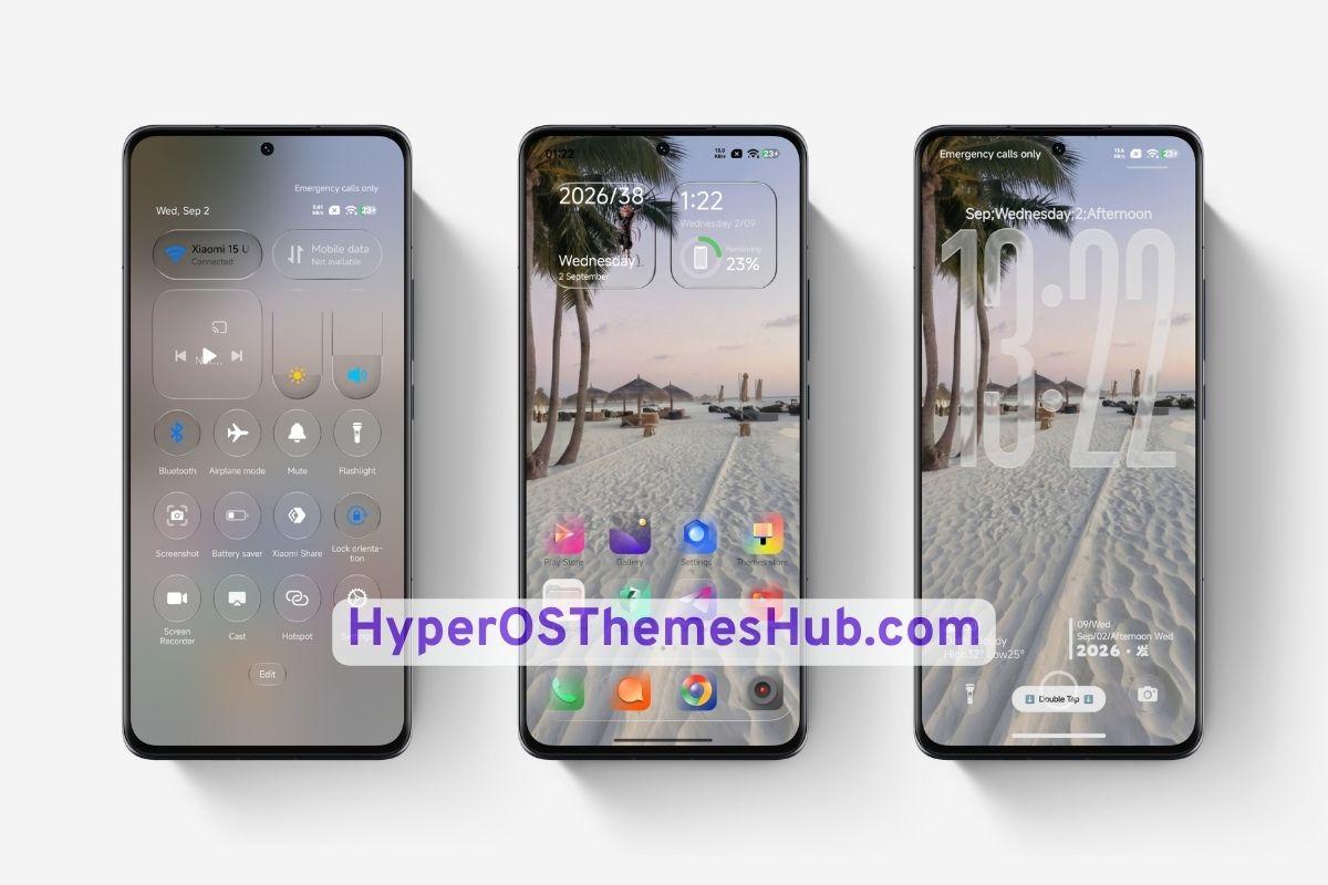 Translucent HyperOS Theme for Xiaomi, REDMI, & POCO 2 HyperOSThemesHub.com 50 Translucent HyperOS Theme