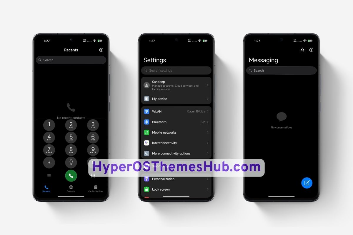 HyperOSThemesHub.com 57 VK BLUE OS HyperOS Theme
