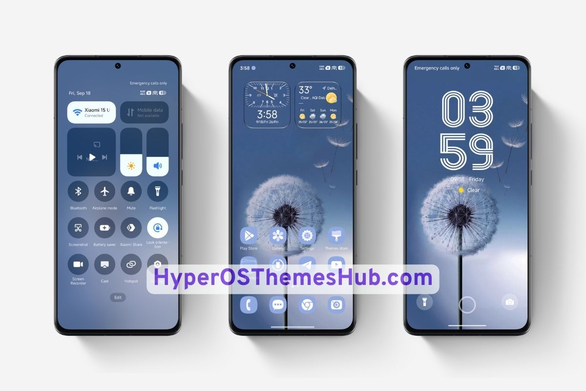 HyperOSThemesHub.com 9 1 VK Blue Bloom HyperOS Theme